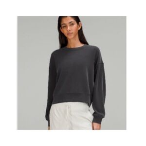 Lululemon Softstreme Perfectly oversized cropped crew Size 12 in Black